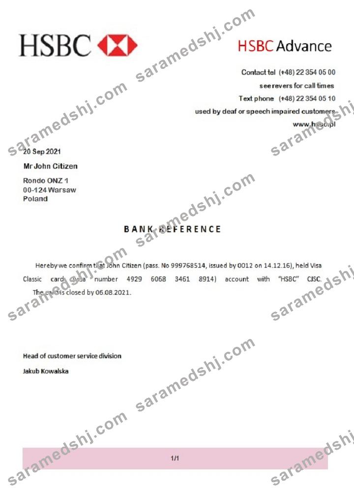 Poland_HSBC Advance_closure reference